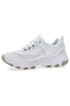 Sneakers bianche in pelle con Memory Foam Skechers Iconic Unabashed