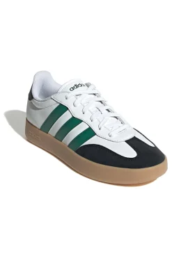 Sneakers bianche in pelle con strisce verdi Adidas Barreda