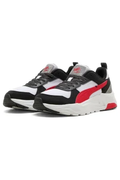 Sneakers bianche nere e rosse in mesh Puma Trinity 2 LT Mid 90s Jr