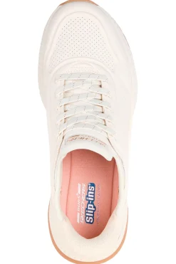 Sneakers bianche slip-on con Memory Foam Skechers BOBS SQUAD 4 KEY LOOK