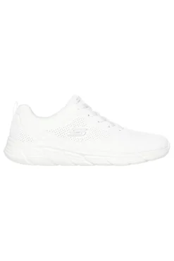 Sneakers bianche slip-on in mesh con Memory Foam Skechers BOBS Squad Chaos Daily Inspiration