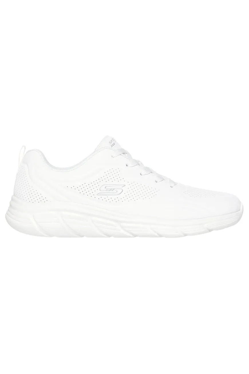 Sneakers bianche slip-on in mesh con Memory Foam Skechers BOBS Squad Chaos Daily Inspiration