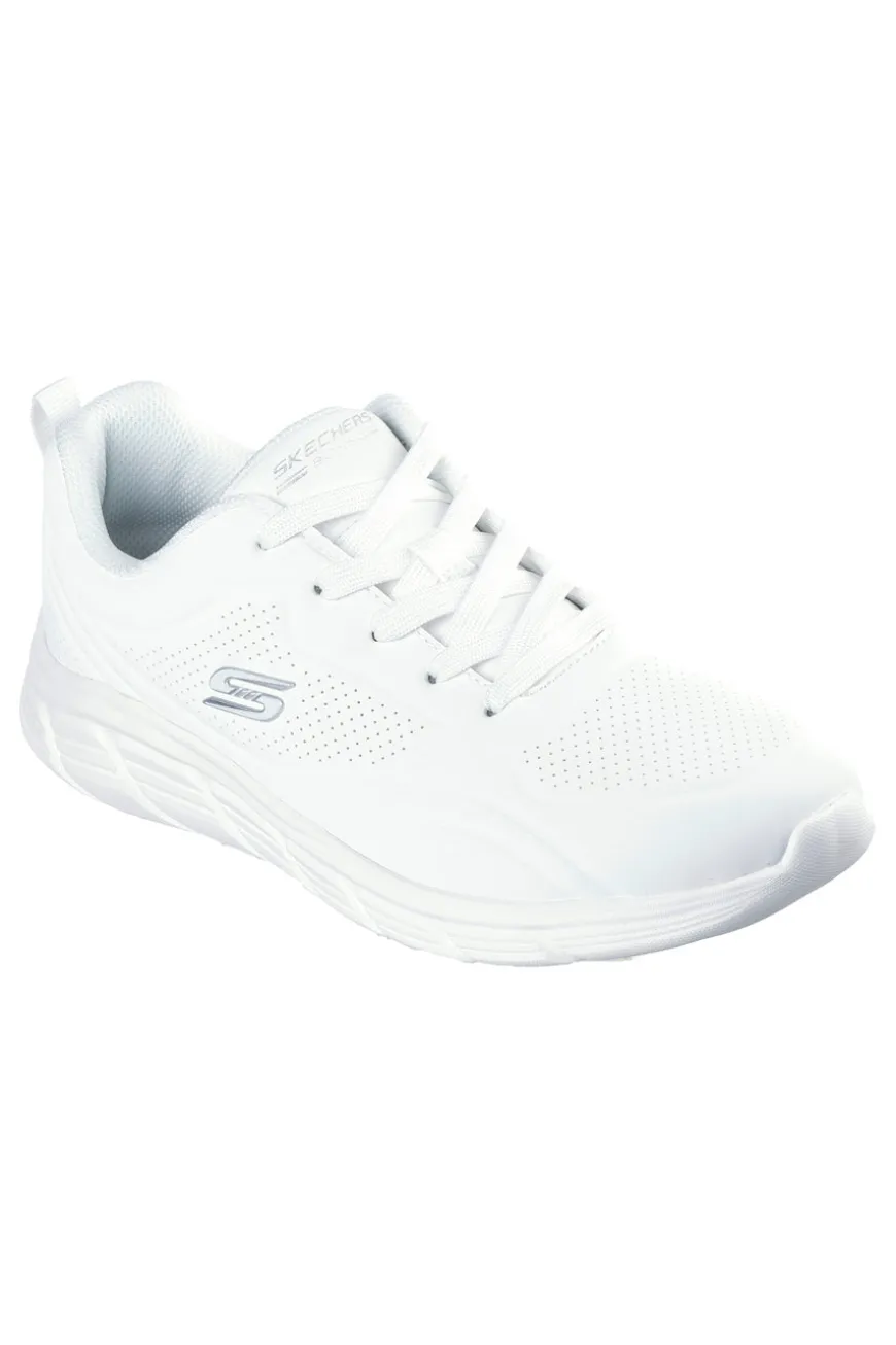 Sneakers bianche slip-on in mesh con Memory Foam Skechers BOBS Squad Chaos Daily Inspiration