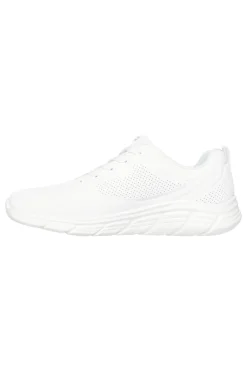 Sneakers bianche slip-on in mesh con Memory Foam Skechers BOBS Squad Chaos Daily Inspiration