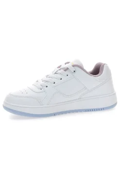 Sneakers bianche stile basket con suola trasparente Champion RD18 Low G GS