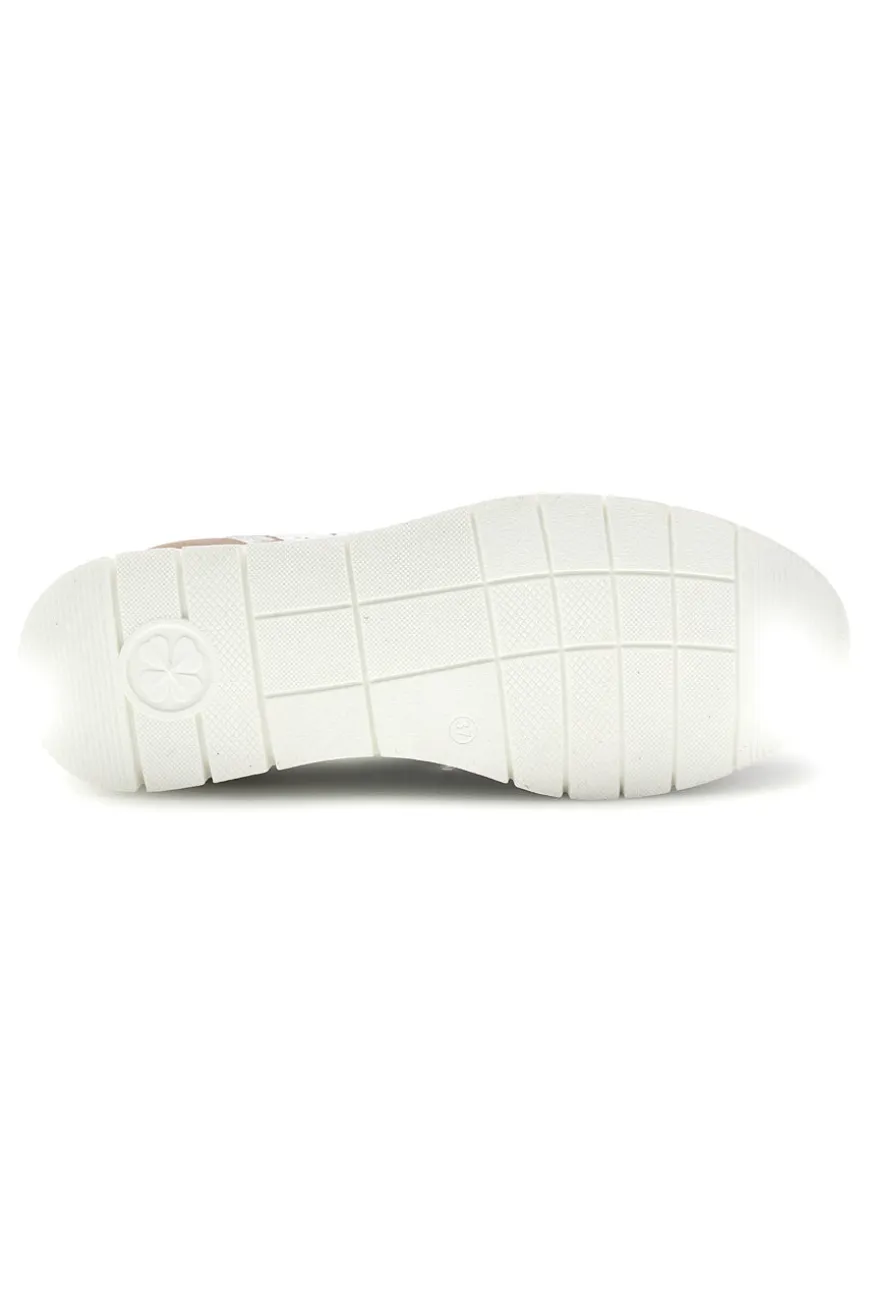 Sneakers bianche traforate in pelle con suoletta estraibile Prima riga 33314