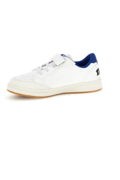Sneakers bianco con strappi e inserti blu Mkids MJ6006