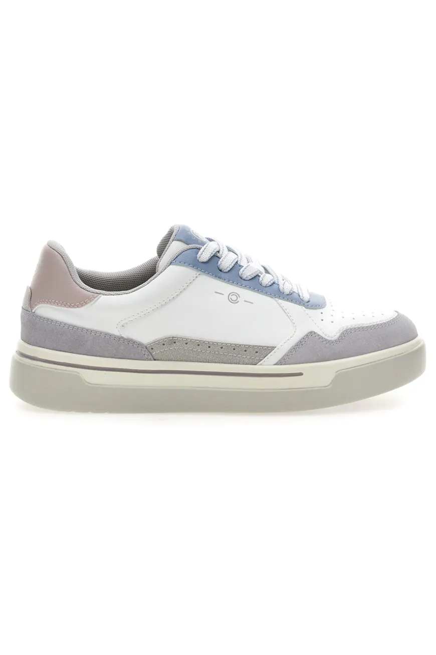 Sneakers Bianco e Azzurro platform in pelle Pittarello capsule Casey