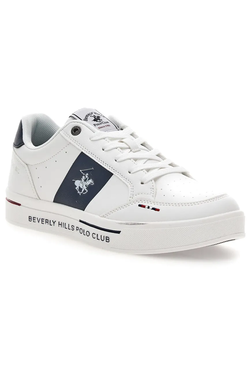 Sneakers Bianco e Blu Beverly hills polo club BHM614100