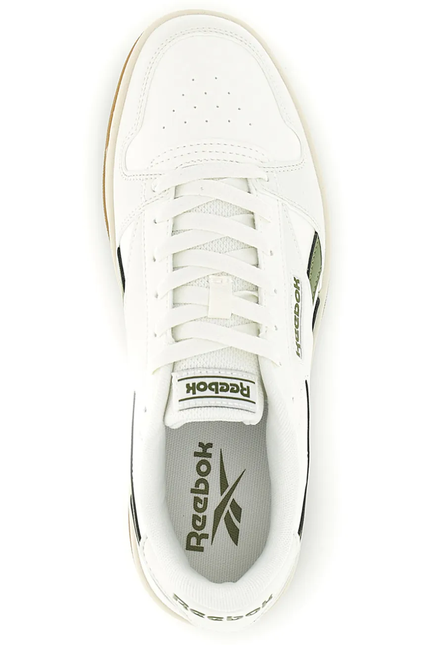 Sneakers bianco e verde rétro con suola in gomma Reebok Match Prime V2