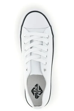 Sneakers bianco in tela stringate basse 2t2l 8011