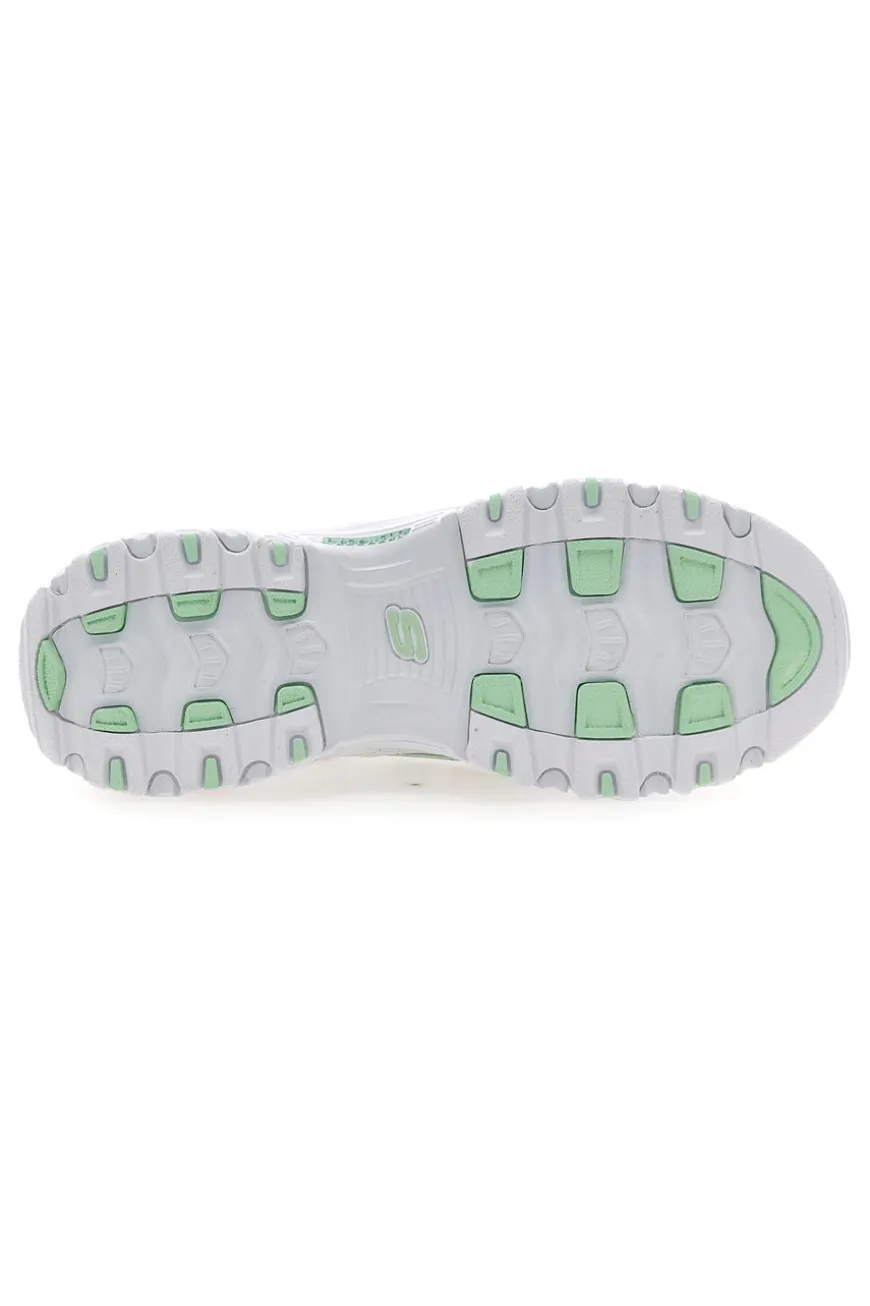 Sneakers bianco multicolor Memory Foam Skechers D'lites Blooming Fields