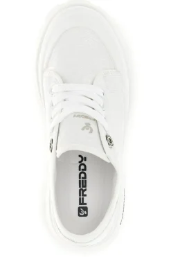 Sneakers bianco platform suoletta estraibile tomaia ricamata Freddy S2617FY7690