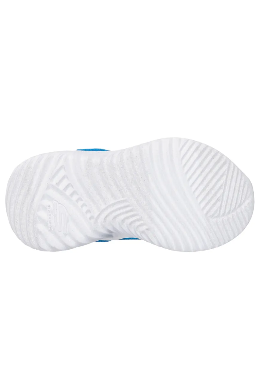Sneakers blu con chiusura regolabile e suola leggera Skechers Bounder Techrox da Bambino