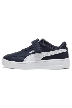 Sneakers blu con dettagli bianchi Puma Court Classic Clean AC+ PS
