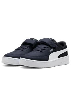 Sneakers blu con dettagli bianchi Puma Court Classic Clean AC+ PS