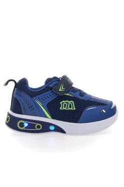 Sneakers blu con luci a LED e dettagli grafici M-Kids MG251551