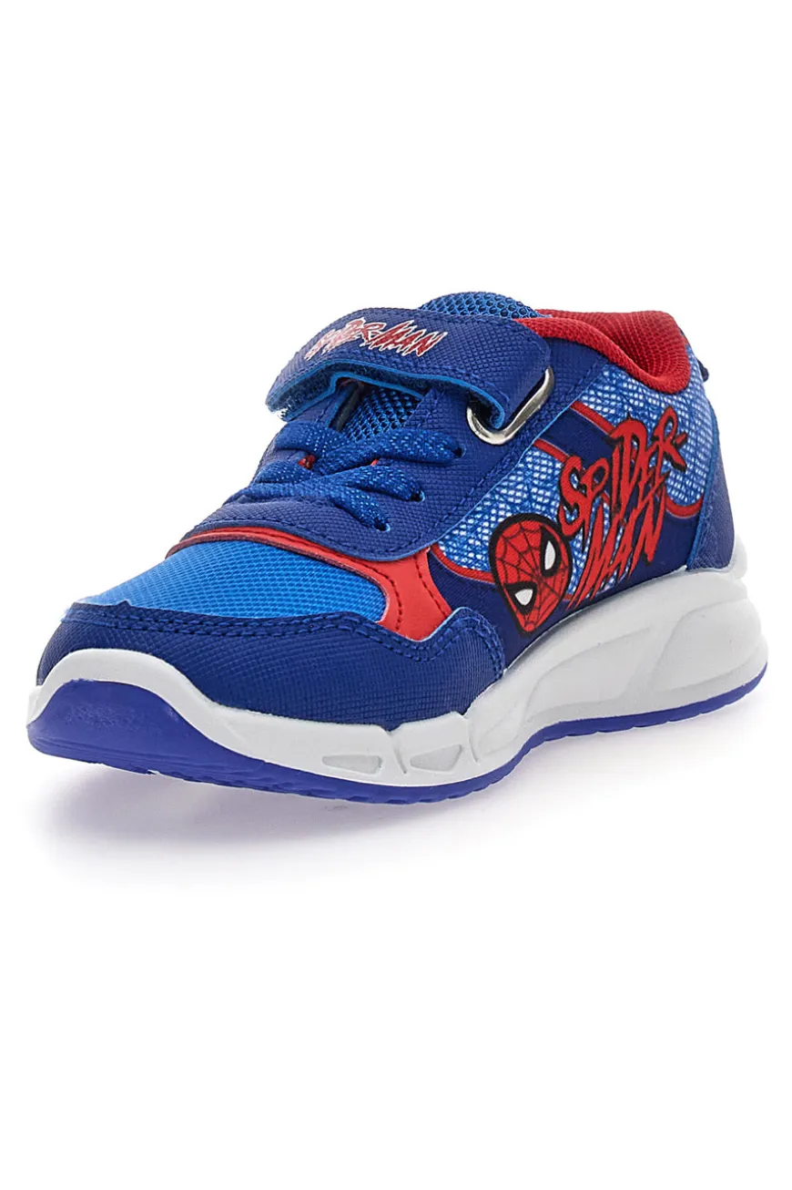 Sneakers blu con luci chiusura a strappo Spiderman R1310633T10
