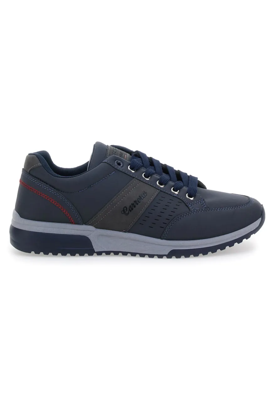 Sneakers blu con tomaia liscia CARRERA 45901