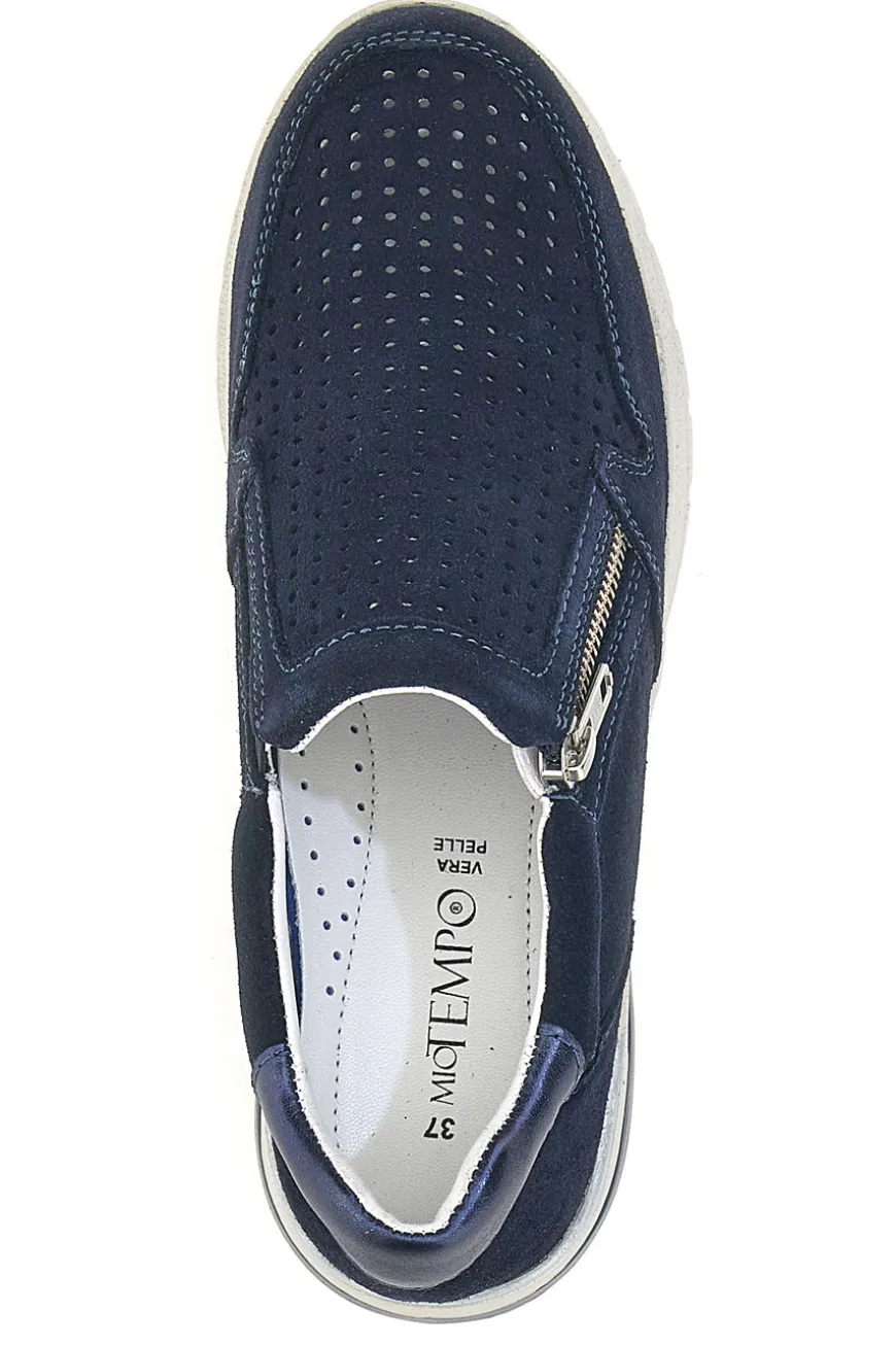 Sneakers Blu Con Zip Mio Tempo 19832