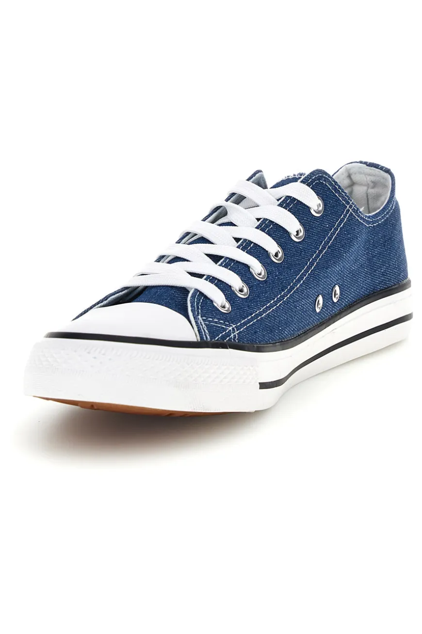 Sneakers blu denim con lacci 2t2l 8011