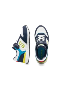 Sneakers blu e bianche con strappo Joma Tornado JR 2633