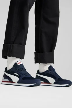 Sneakers blu e bianche in mesh Puma ST Runner v4 Mesh