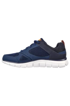 Sneakers blu in mesh stringate Skechers Track Syntac