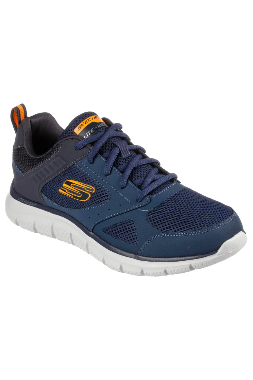 Sneakers blu in mesh stringate Skechers Track Syntac