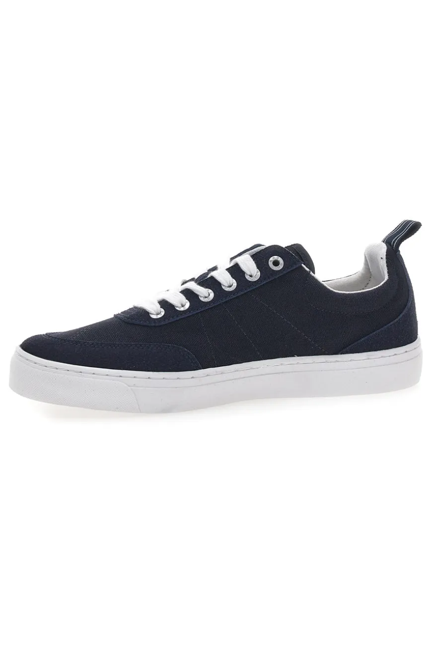Sneakers blu in tela con suola bianca Gas 514005