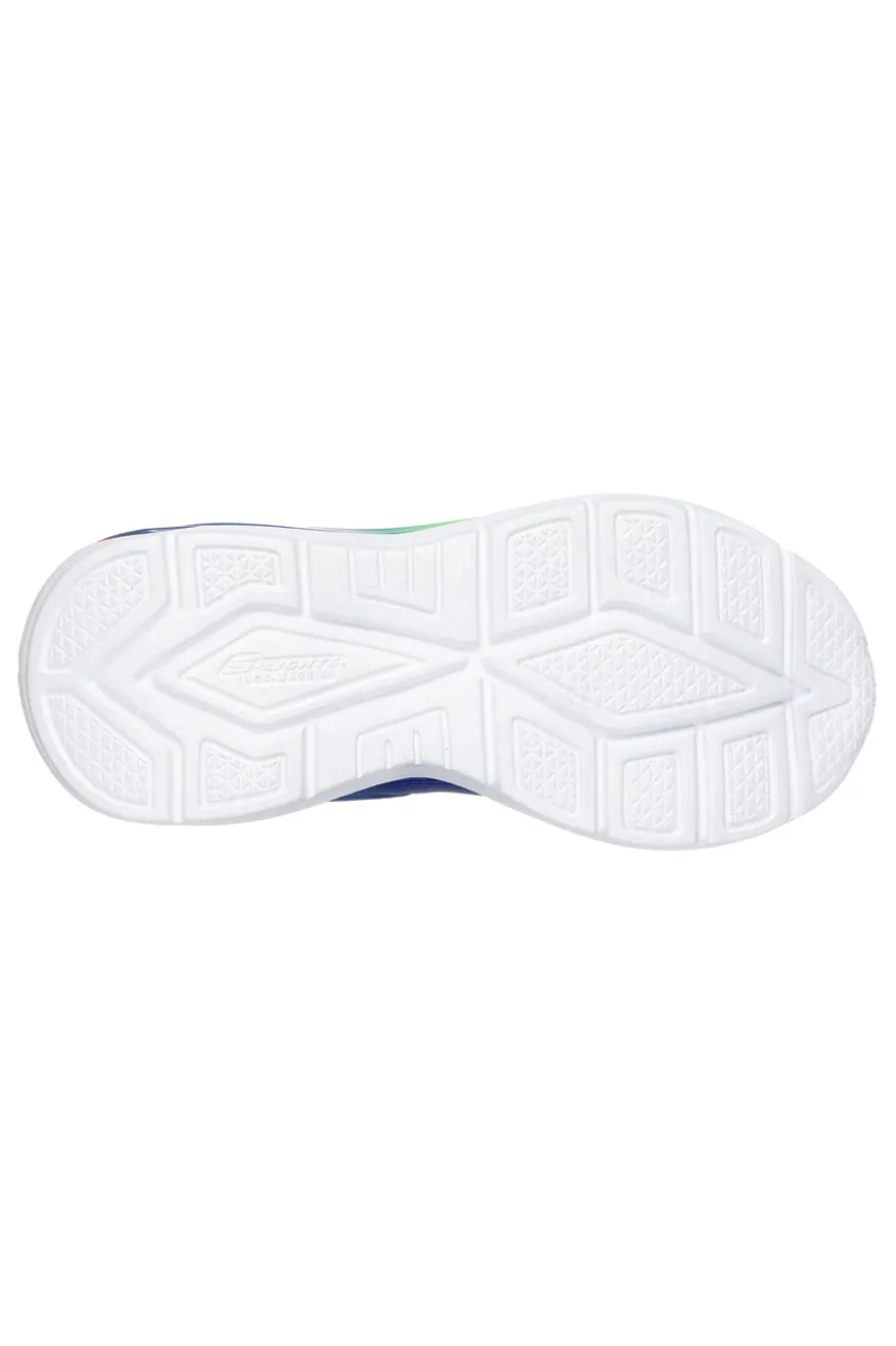 Sneakers blu multicolore con luci e chiusura a strappo Skechers Tri-namics 2.0