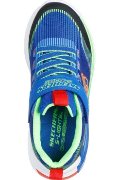 Sneakers blu multicolore con luci e chiusura a strappo Skechers Tri-namics 2.0
