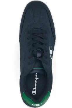 Sneakers blu navy con logo laterale e dettaglio verde Champion Prestige MS