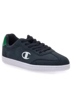 Sneakers blu navy con logo laterale e dettaglio verde Champion Prestige MS