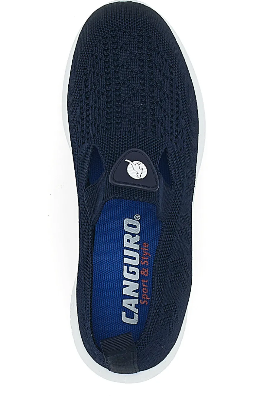 Sneakers Blu Slip On con Tomaia Effetto Ricamo CANGURO CA1227