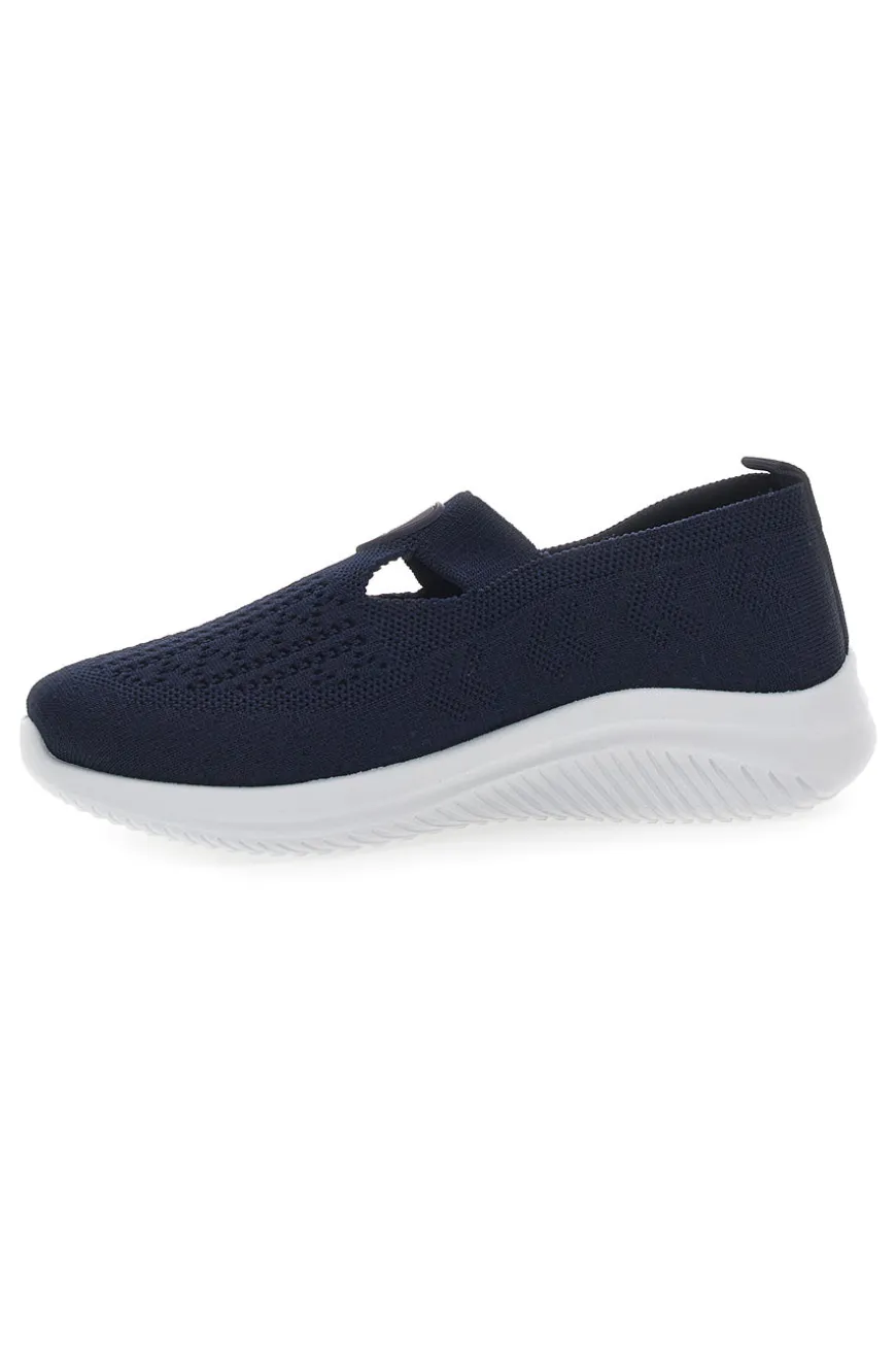 Sneakers Blu Slip On con Tomaia Effetto Ricamo CANGURO CA1227