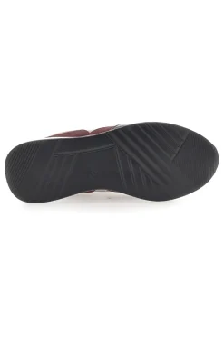 Sneakers bordeaux e beige con zip e dettagli verniciati Mariella Burani 51742C1149