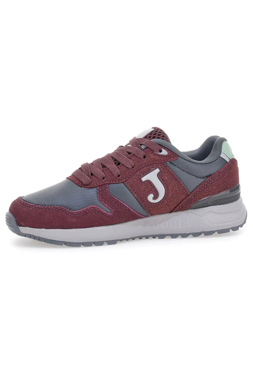Sneakers bordeaux in pelle e materie sintetiche Joma C200 Lady 2520