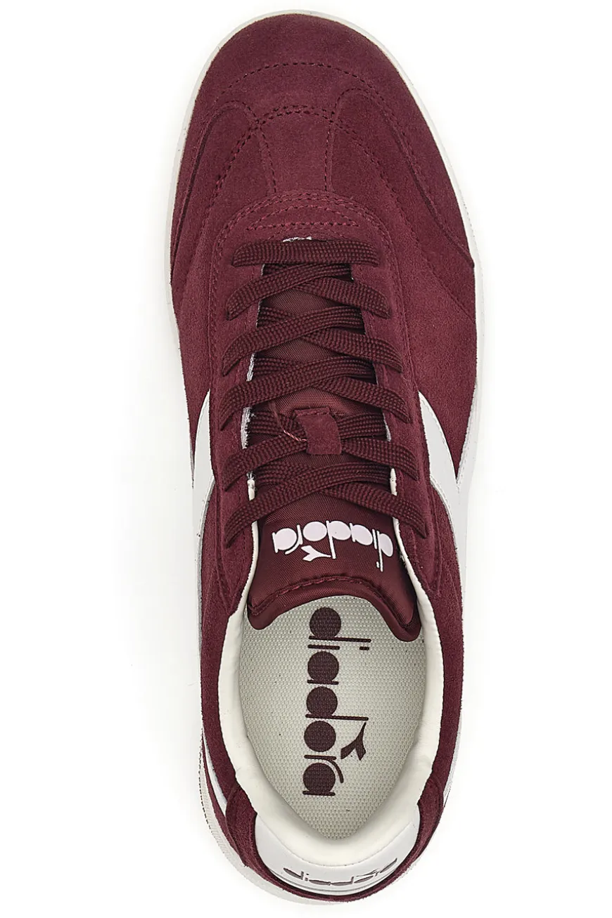 Sneakers bordeaux in tessuto scamosciato Diadora Kick