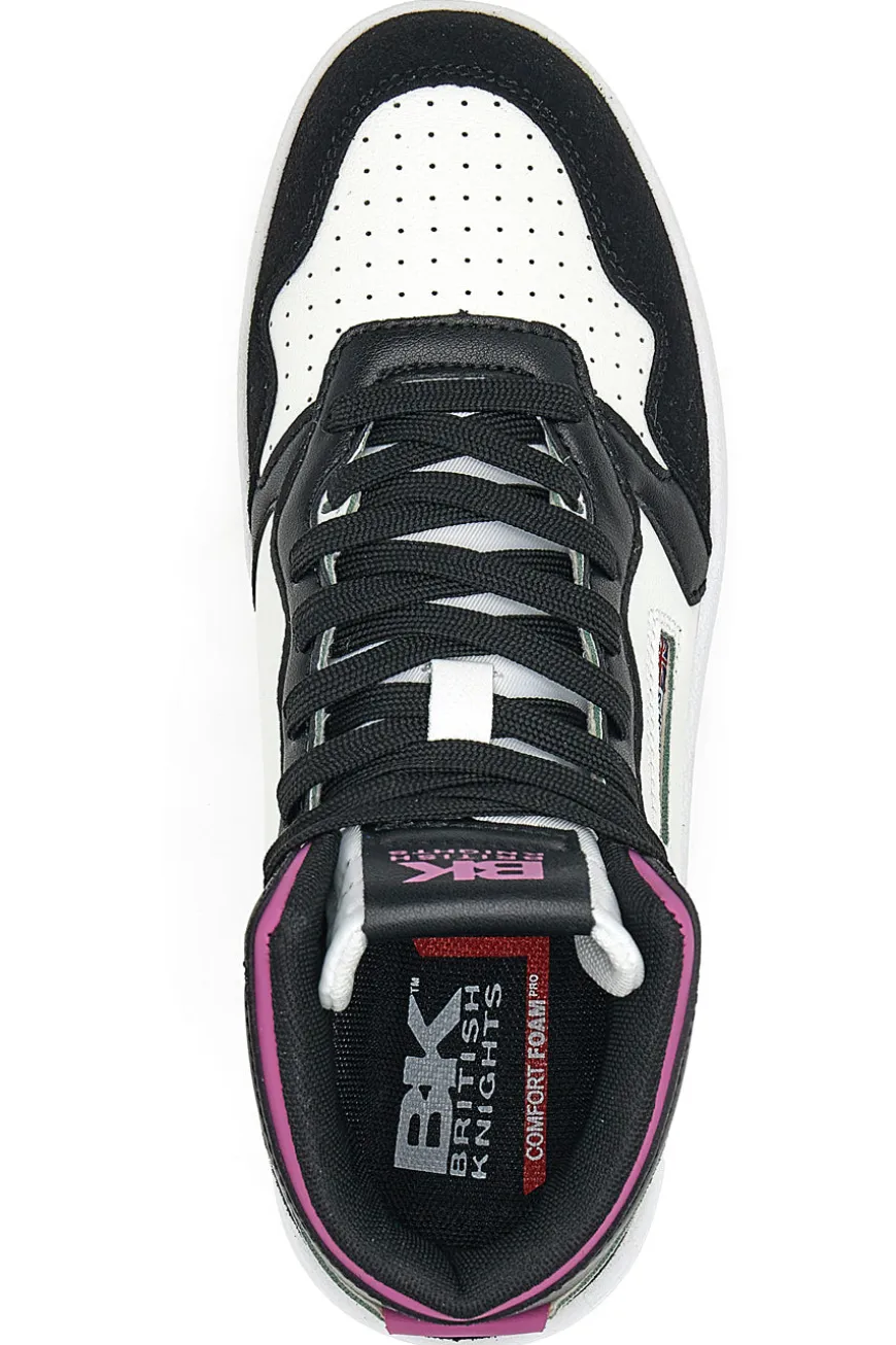 Sneakers British Knights Noors Mid Nere-Bianche