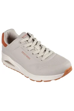 Sneakers color grigio con suola ammortizzata Air-Cooled Memory Foam Skechers Uno Suited On Air