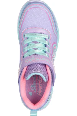 Sneakers con Luci da Bimbi Skechers Heart Lights Retro Hearts