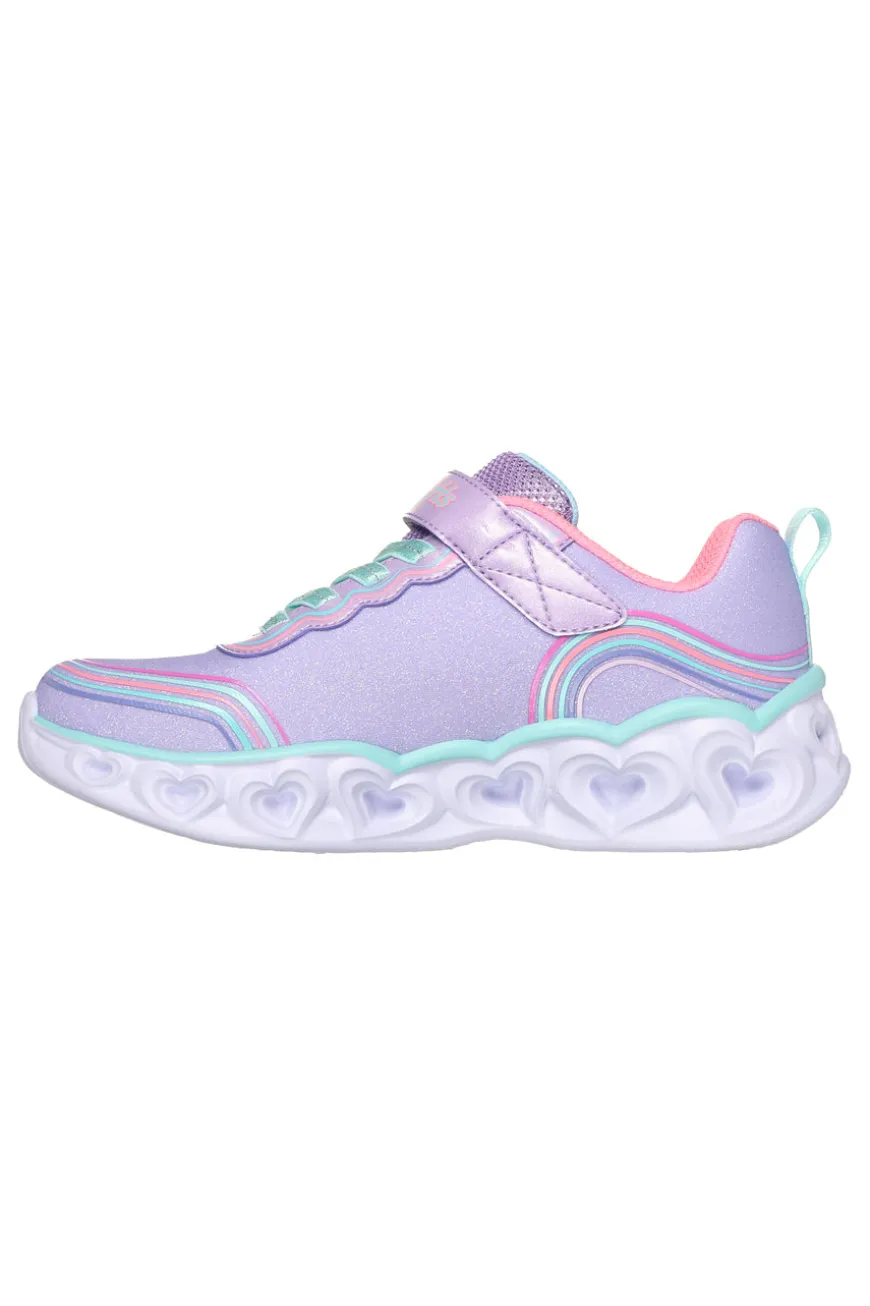 Sneakers con Luci da Bimbi Skechers Heart Lights Retro Hearts