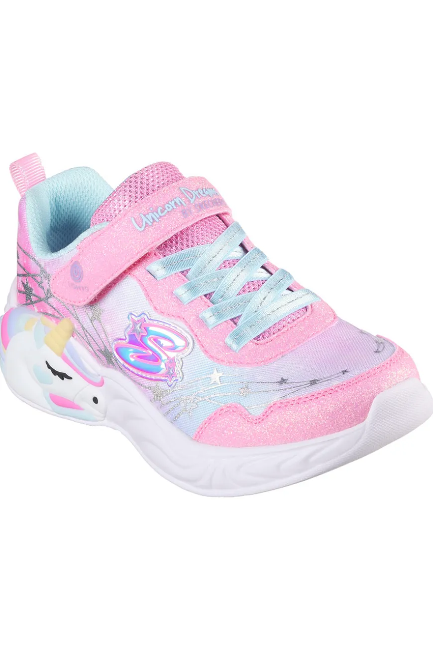 Sneakers con Luci Rosa da Bimbi Skechers Unicorn Dreams-Wishful Magic