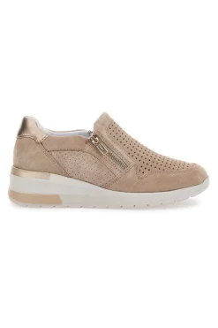 Sneakers con Zip Beige Mio Tempo 19832
