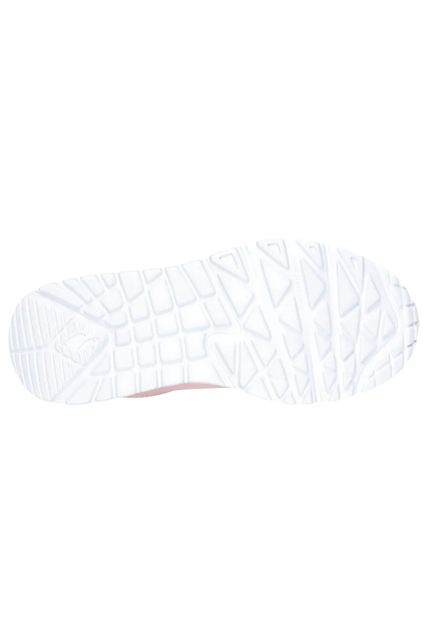 Sneakers da bambina rosa Skechers Uno Lite Metallic Mode