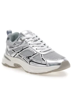 Sneakers da donna argento con inserti mesh Pittarello Capsule 8W25911
