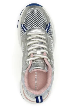 Sneakers da donna argento con inserti rosa e blu Pittarello Capsule 8W25911