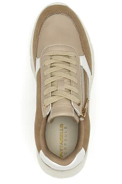 Sneakers da donna beige con inserti a contrasto Pittarello 8W25309