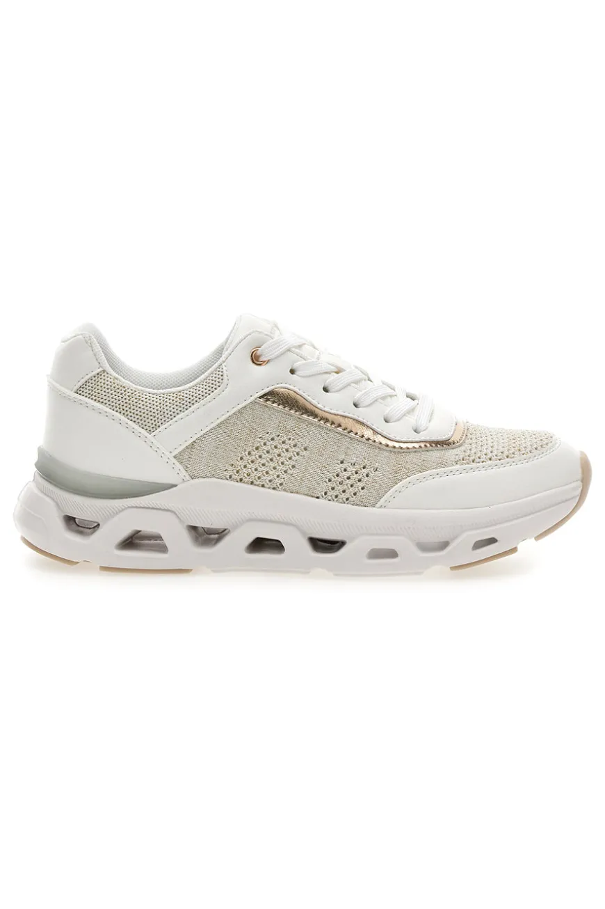 Sneakers da donna beige con inserti traforati Pittarello 8W25013